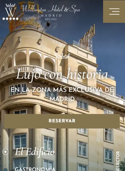 Botones de reserva en un sitio web de hotel Botones de reserva en la web de un hotel