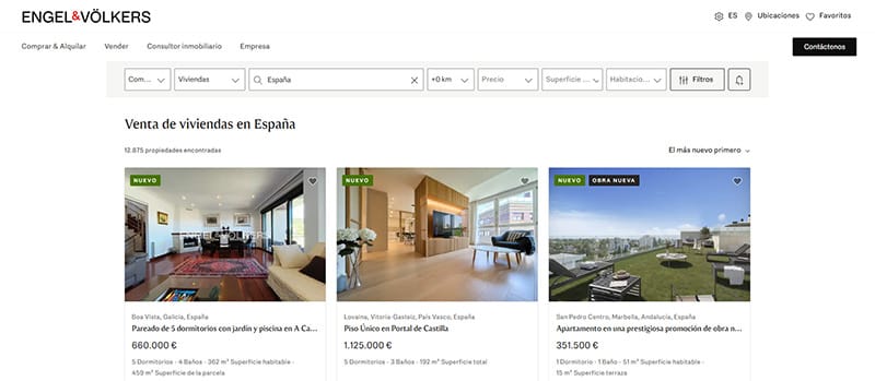 Listado de propiedades en venta Engel & Volkers Listado de viviendas en venta Engel & Volkers