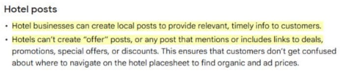 Guía de Google Business Profile para ofertas en hoteles Documentación oficial de Google Business Profile sobre ofertas en hoteles