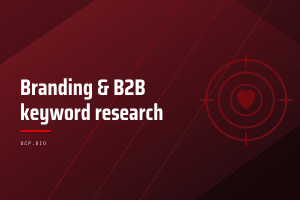 Branding and B2B keyword research — article header from dcp.bio