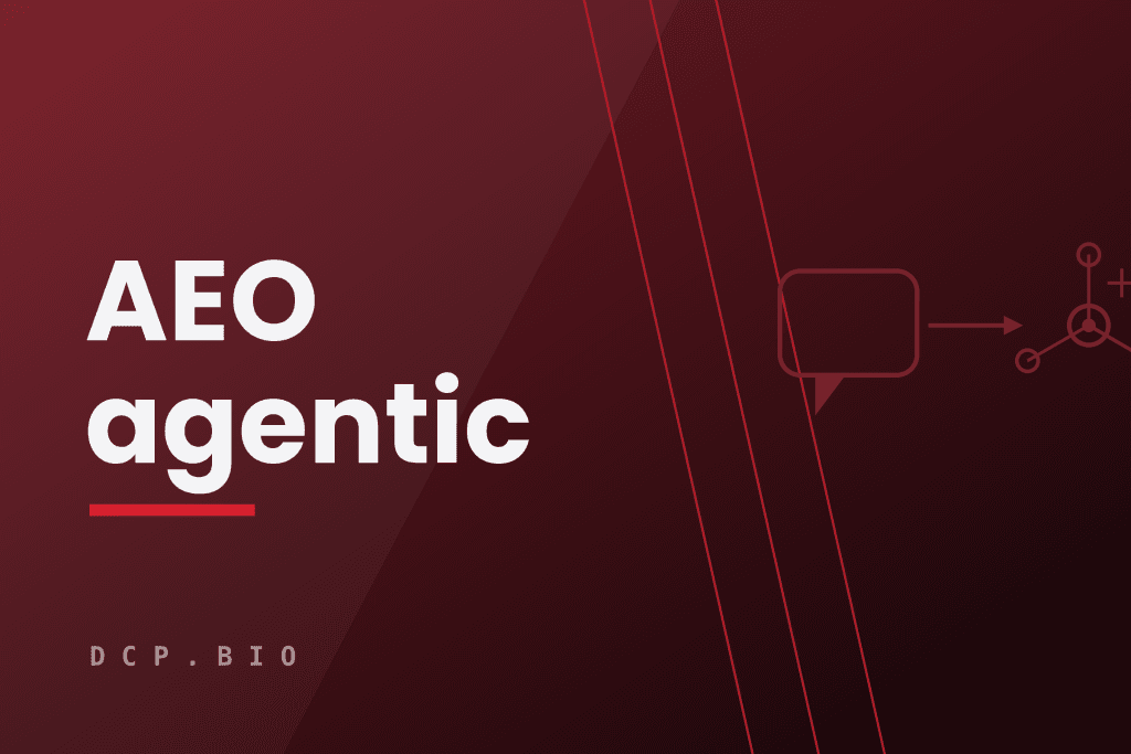 AEO, de Answer Engine a Agentic Engine Optimization: un globo de respuesta que se transforma en un nodo de agente de IA