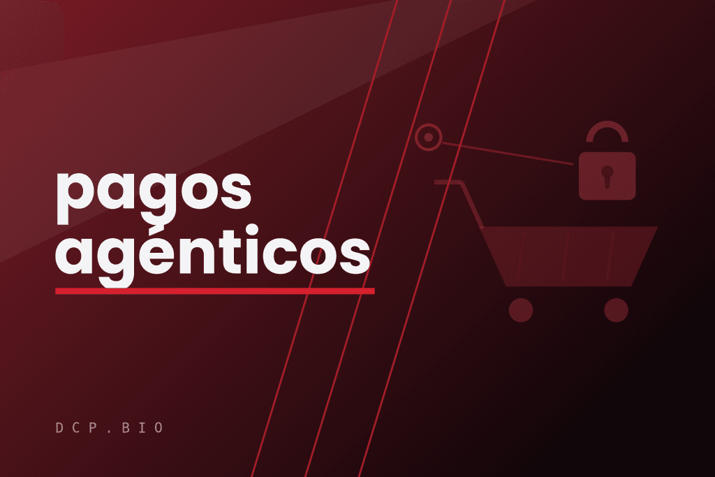 Cabecera del artículo sobre pagos agénticos y el protocolo AP2, con un carrito de la compra y un candado que representa el mandato firmado