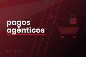 Cabecera del artículo sobre pagos agénticos y el protocolo AP2, con un carrito de la compra y un candado que representa el mandato firmado