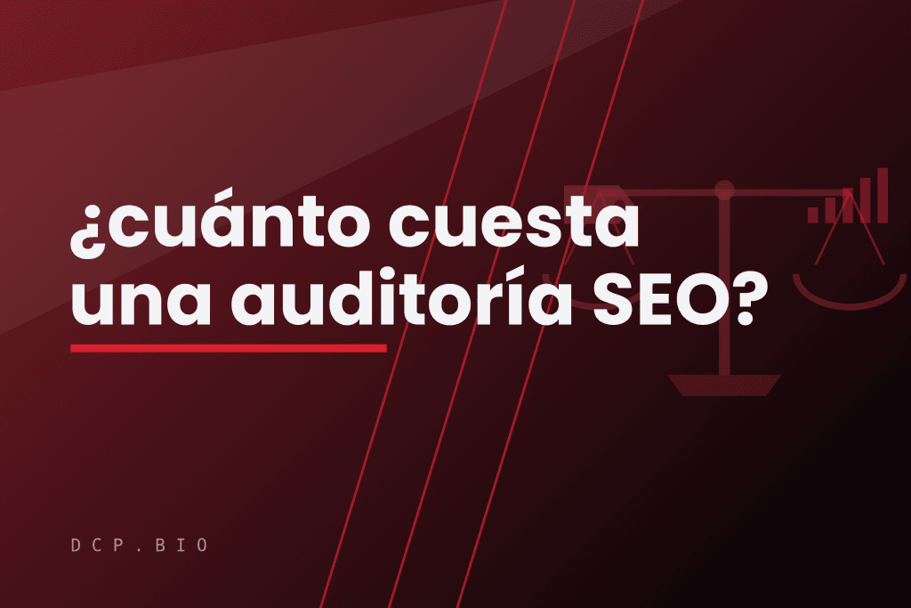 Balanza con una etiqueta de precio en un platillo y cinco barras de prioridad en el otro, sobre fondo granate