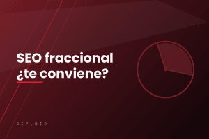 SEO fraccional: un asiento senior a tiempo parcial, representado por una porción de un círculo