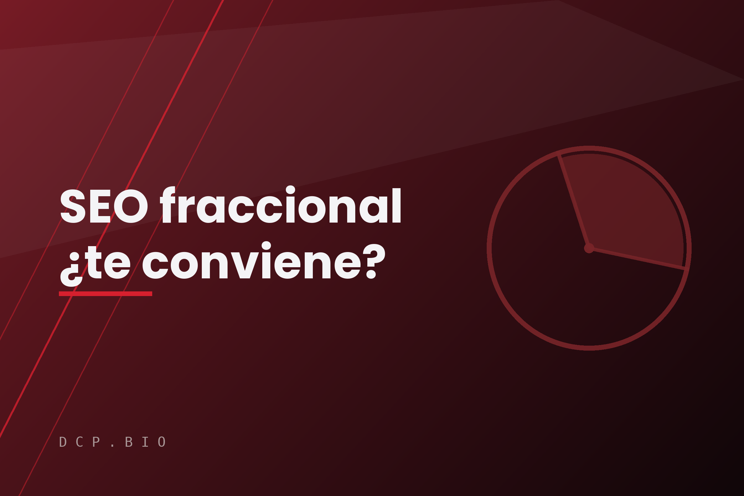 SEO fraccional: un asiento senior a tiempo parcial, representado por una porción de un círculo